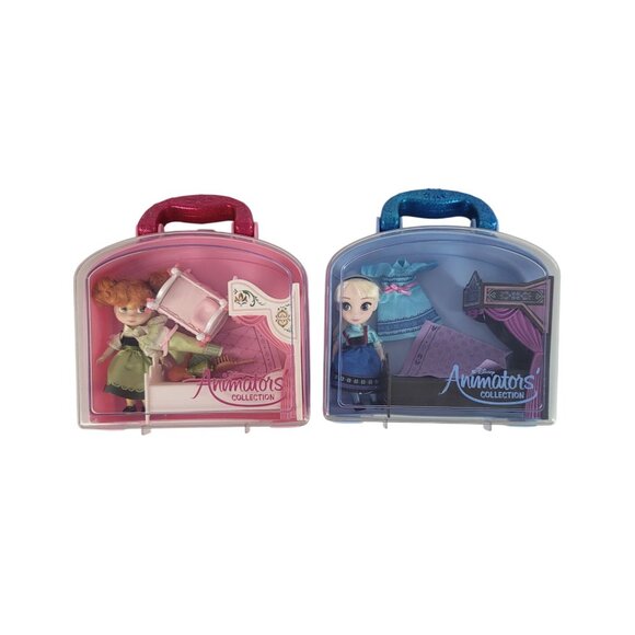 Disney Animators' Collection Frozen Anna Elsa Play Dolls Storage Cases 16 Pieces - Picture 9 of 13